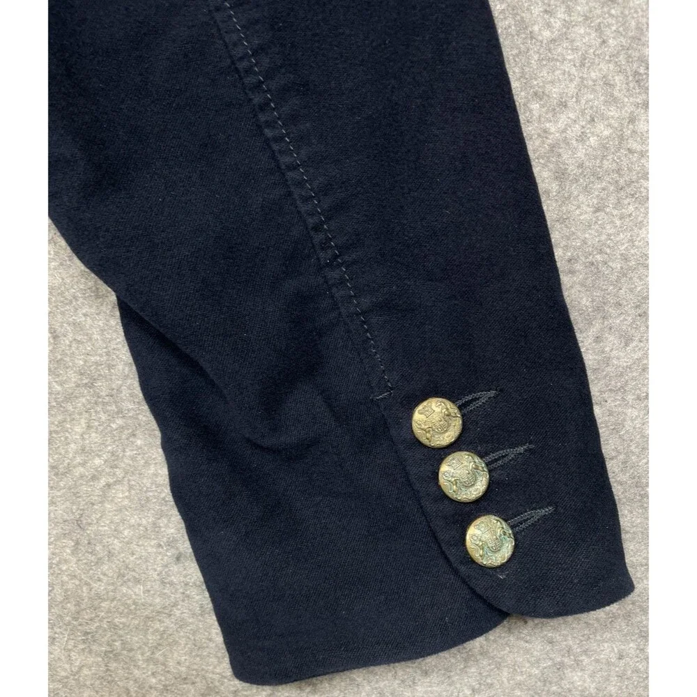 Polo Jeans Ralph Lauren Jacket Womens XL Black Military Officer 90s Y2K New